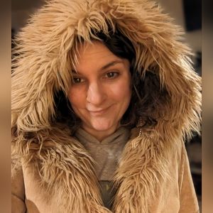 Vintage Penny Lane fur-lined leather coat